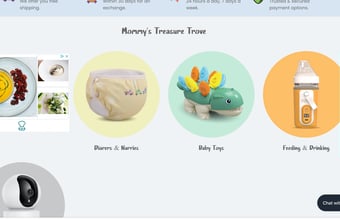 Webshop med salg af baby udstyr og stofbleer  