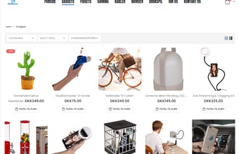 Færdigopsat webshop med mange muligheder - Betal kun for varelager