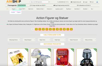 Webshop med samleobjekter og film merchandise - Omsætning på 2.8 mio. DKK i 2022 og 2.6 mio. DKK i 2023