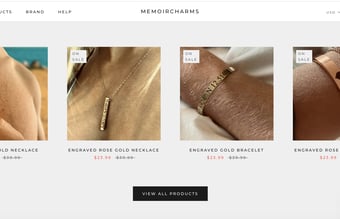 Memoircharms.com - Dropshipping webshop med engraverede smykker 
