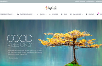 Køreklar webshop med salg af krystaller og røgelse med bredt varesortiment 