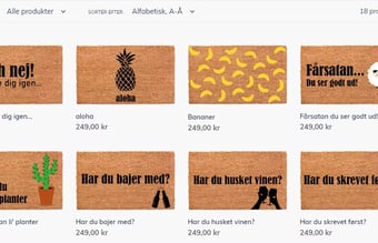 Veletableret webshop med salg af kokosmåtter - Overskud ÅTD på 60.000kr. 