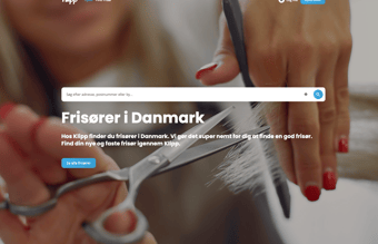 Klipp.dk - Frisør website index - sælges