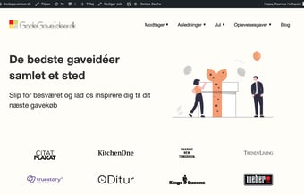 Affiliate hjemmeside (fokus på gaveinspiration)
