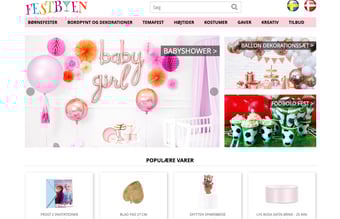 Webshop med festartikler fra 2016 - Omsætning 2020/21 : 1.226.206 kr. 