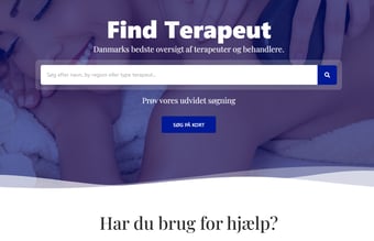 Findterapeut.com -  +30 tilmelderinger af terapeuter - Platform for terapeuter
