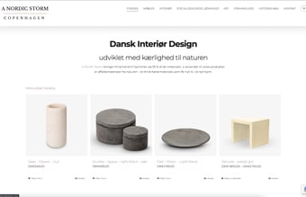Webshop A Nordic Storm - Håndlavet produkter med forhandler liste - Omsætning 70.000 kr.