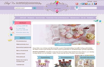 Webshop med festartikler til børn