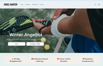 Tysk Padel Webshop Sælges! - Kvalitets produkter med gode marginer. Stort voksende marked.