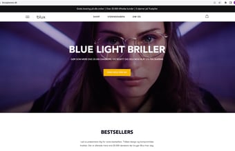 Bluxglasses.dk (Blux) / Køreklar webshop med millionomsætning inkl. stort varelager