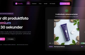 Visualify.dk - AI Produktfoto SaaS med Abonnement, Credits & Admin Panel
