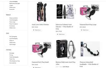 Webshop med dropshipping af erotisk sexlegetøj