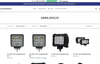 Dropshipping webshop med salg af LED arbejdsbelysning til privat og erhverv 