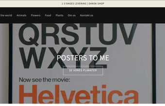 Dropshipping shop med salg af plakater