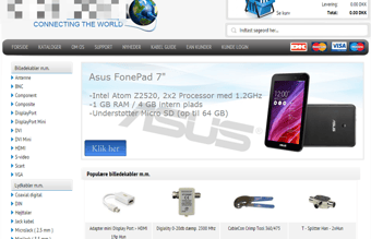 Destributør i elektronik- og computer branchen, med 2 nye webshops