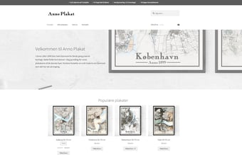 Dropshipping plakat webshop med historiske kort