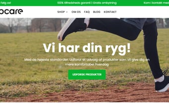 Webshop med salg af massagepistol og produkter mod rygsmerter - Omsætning: 162.000 kr. 