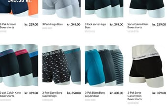 Webshop med salg af boxershorts.