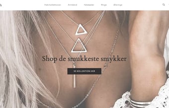 Flot smykkewebshop med unikke designs og klar til omsætning