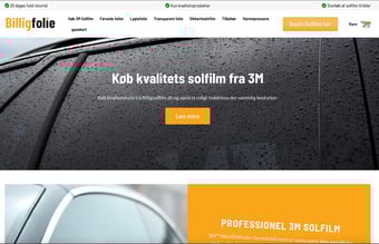billig-folie.dk - Webshop med omsætning sælges - Solfilm til biler og folie til bil indpakning både til privat og erhverv.