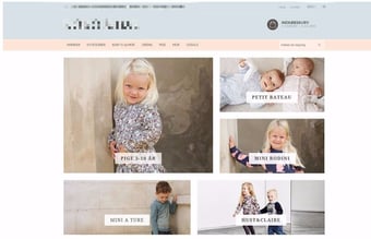 Flot webshop med børnetøj. Dandomain og Onlineplus design