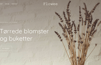 Webshop med tørrede blomster