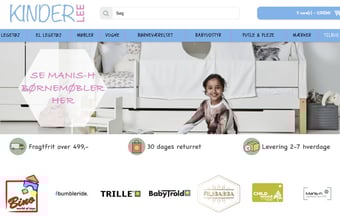 Kinderlee.dk - Dropshipping webshop med babyudstyr, legetøj og møbler til børn