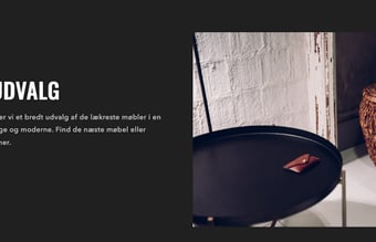 Dropshipping shop med salg af møbler - Avancen ligger på mellem 35-50%.