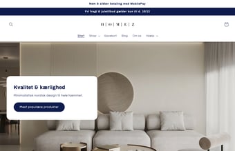 HOMEZ | 100% Køreklar dropshipping webshop med møbler/indretning
