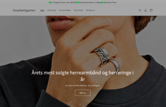 Flot eksklusiv webshop med salg af herrearmbånd og herreringe
