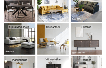 Møbel/Boligudstyr webshop fra 2016 med 61 mio. total omsætning