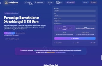 Eventyrhulen.nu – Magisk AI-historieunivers for børn 100% automatisere – KLAR TIL OVERTAGELSE (NEDSAT)
