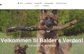 Baldersverden.dk – Webshop med artikler til store hunde – Nichémarked