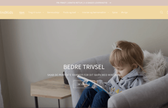 Dropshipping butik med salg af børne produkter - +300 produkter - Dansk leverandør