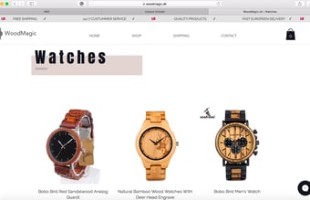 Woodmagic.dk - Nyoprettet Ur-webshop med et lækkert design