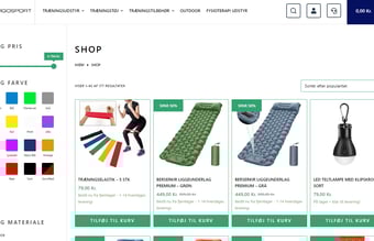 Sport og fritidswebshop sælges - Omsætning 2022: 793.000 kr. - netto 602K