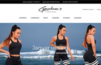 Webshop med kvinde fitness tøj - vores eget udviklet design til det europæiske markedet 