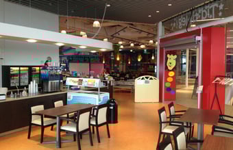 Legeland og Café i Rosengaardcentret i Odense