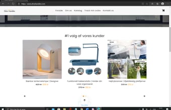 Køreklar dropshipping side med alt inkluderet