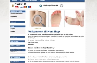 Webshop sælges - www.monishop.dk