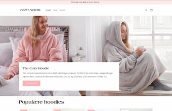Webshop med stort potentiale! - salg af oversized hoodies i forskellige farver. - med et mindre varelager inkluderet