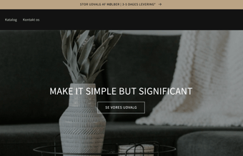 Dropshipping shop med salg af møbler - bordeplader, borde, barstole mm 