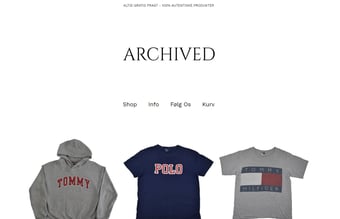 archived.dk - En af Danmark største secondhand webshop - Omsætter for 10-20.000 kr. mnd. 