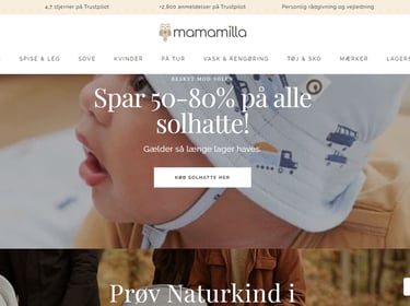NY PRIS - 2 webshops med produkter til Gravide, mødre, baby og småbørn - 15 års drift - Historisk årsomsætning op til 17 mio. kr.