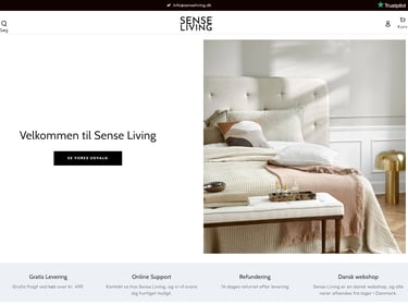 Klar-til-drift webshop med Trustpilot og Sociale Mediekanaler.