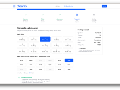 Danmarks mest intuitiv platform for vinduespudsning – Cleario.dk
