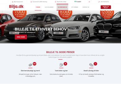 Booking system til leasing af biler til salg