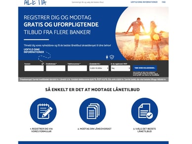 Virksomhed som genererer leads til banker og långivere i 6 lande - Omsætning: 3 mio DKK - Afkast: 740.000 DKK