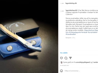 Webshop med "Laguiole" bestik sælges. Organisk omsætning på ekskl. moms: 177.632 kr. (eksisteret siden 2012).