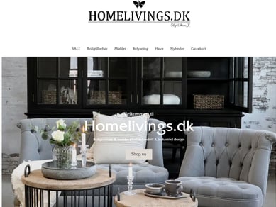 Webshop med dropshipping af boliginteriør og møbler - Omsætning 2022: 320.000 kr. inkl. moms